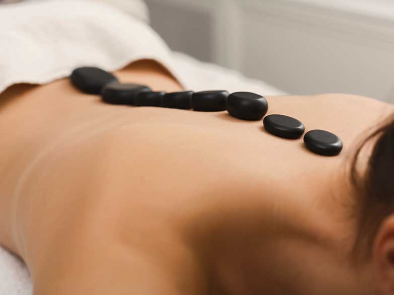 Hot stones massage at Aeonian Spa